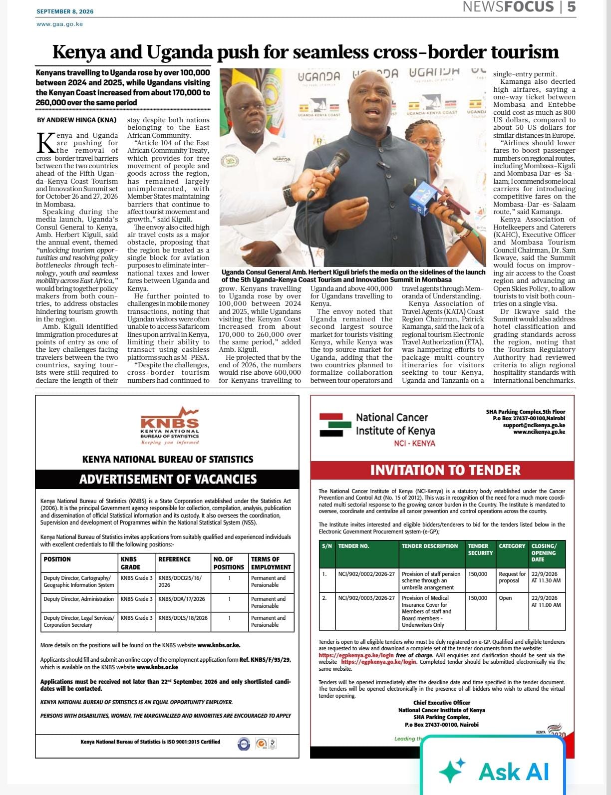 News Focus, September 6, 2026