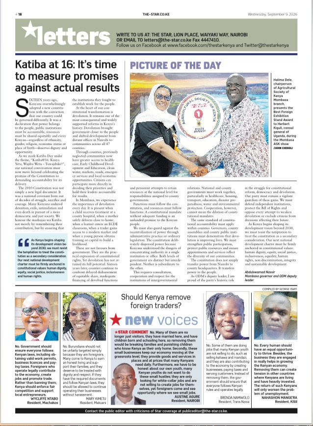 The Star, September 9, 2026